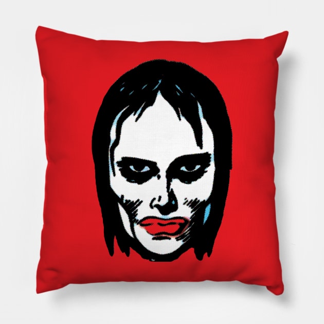 Vintage Vampire Girl Comic Book Backpages Pillow by StudioPM71