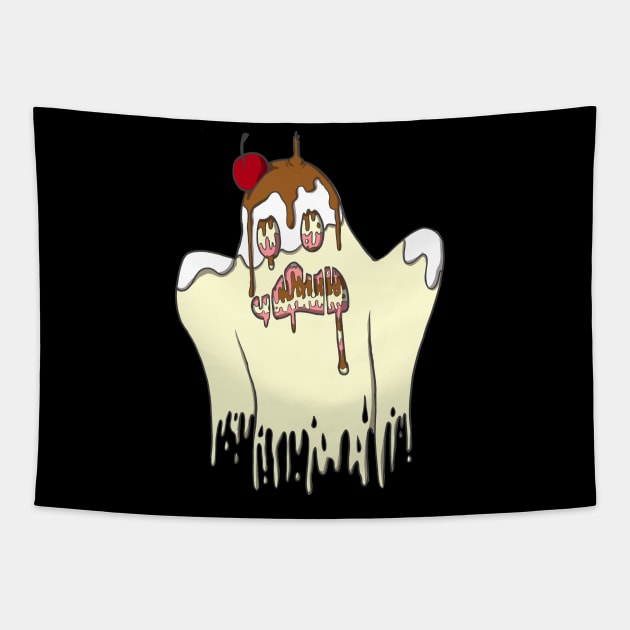 Ice Cream Ghost Tapestry by jw608