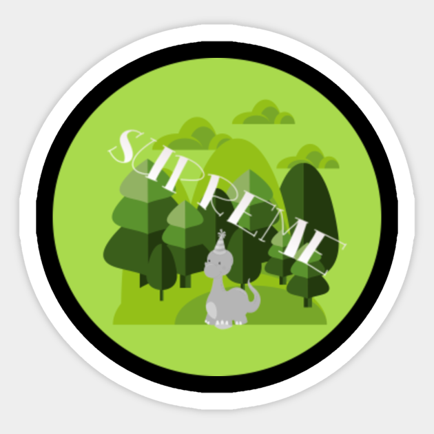 supreme dinosaur sticker