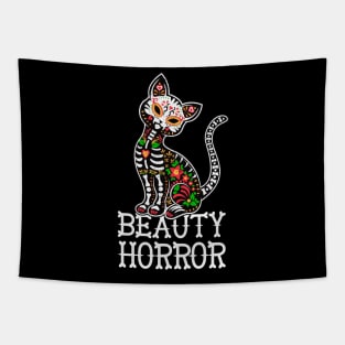 Beauty Horror cute Halloween Skeleton Retro Cat Tapestry