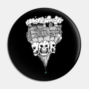 Earthquake Skull On Earth Pin