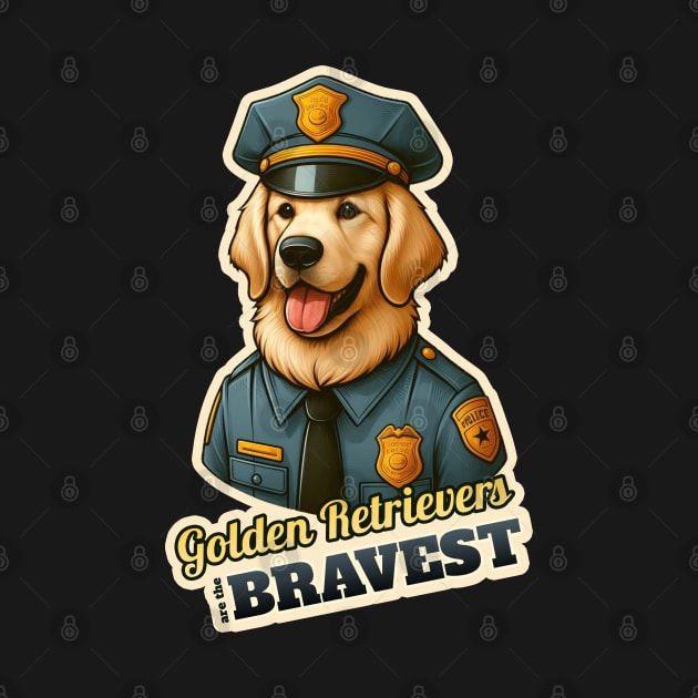 Golden Retriever police by k9-tee