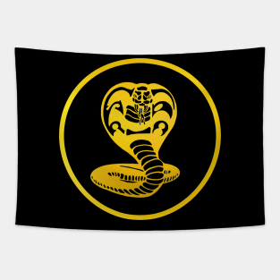 Cobra Logo Gold Tapestry