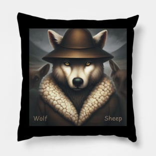 Wolf in Sheep's Clothing . Pillow