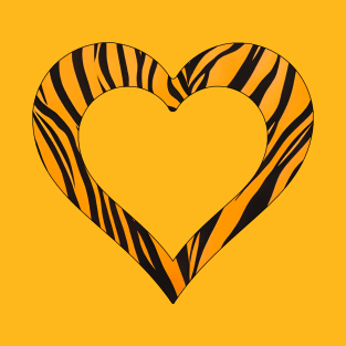 A hole in my Heart for you in tiger stripes T-Shirt