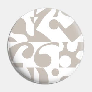 Musical Notes Gray Pattern Pin