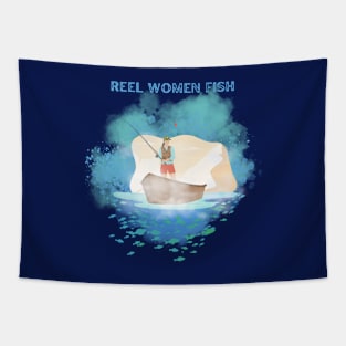 Reel Women Fish Tapestry