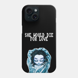 "She would die for love" pixel art inspired by Laura Palmer from Twin peaks Phone Case