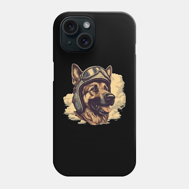 Aviator dog Phone Case by GreenMary Design