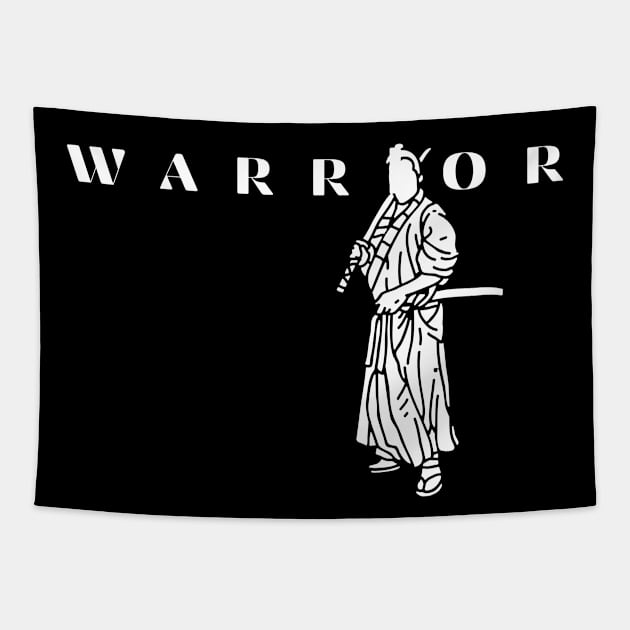 Samurai Warrior Carrying Swords Tapestry by MyUniqueTee