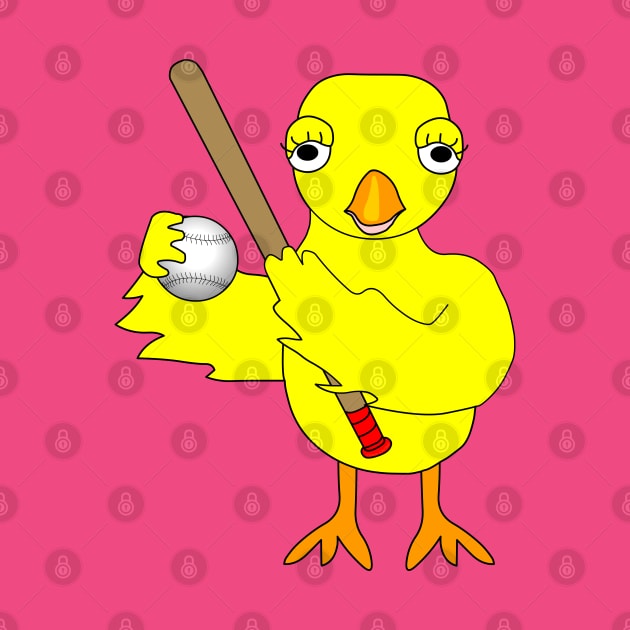 Softball Baseball Chick by Barthol Graphics