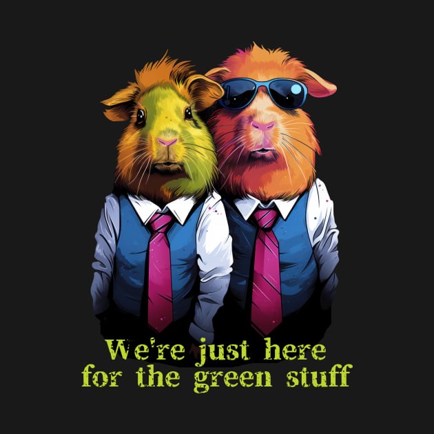 Guinea Pigs Here For The Green Stuff by kansaikate