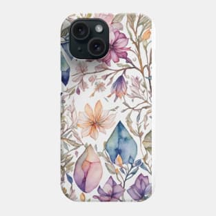 Botanical Bliss Watercolor Wildflowers V2 Phone Case