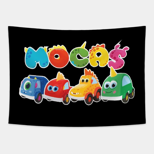 Little Monster Cars mocas Tapestry by cowtown_cowboy