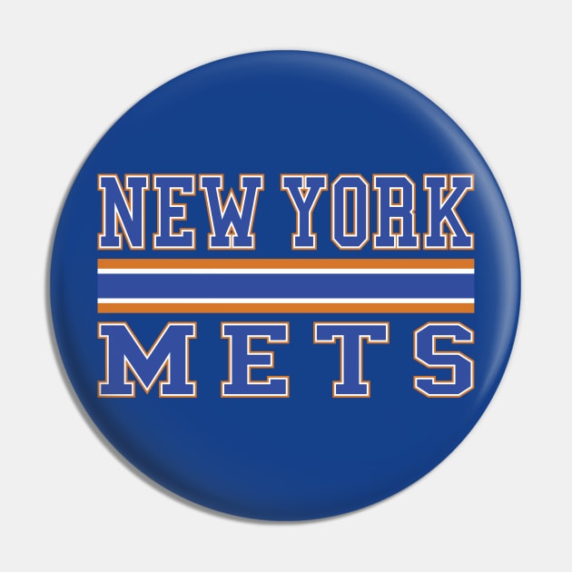 New York Mets Baseball Pin by Cemploex_Art