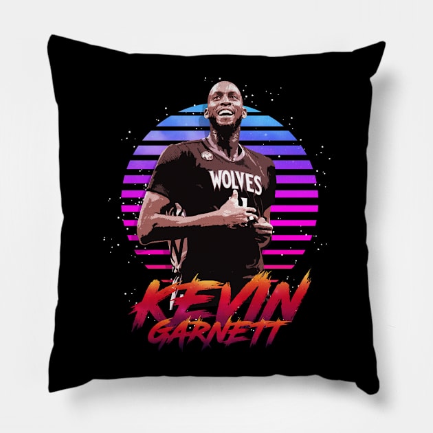 Kevin Retrowave Outrunner Pillow by StupidHead