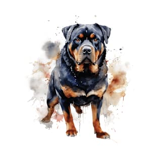 Rottweiler Watercolor Style T-Shirt