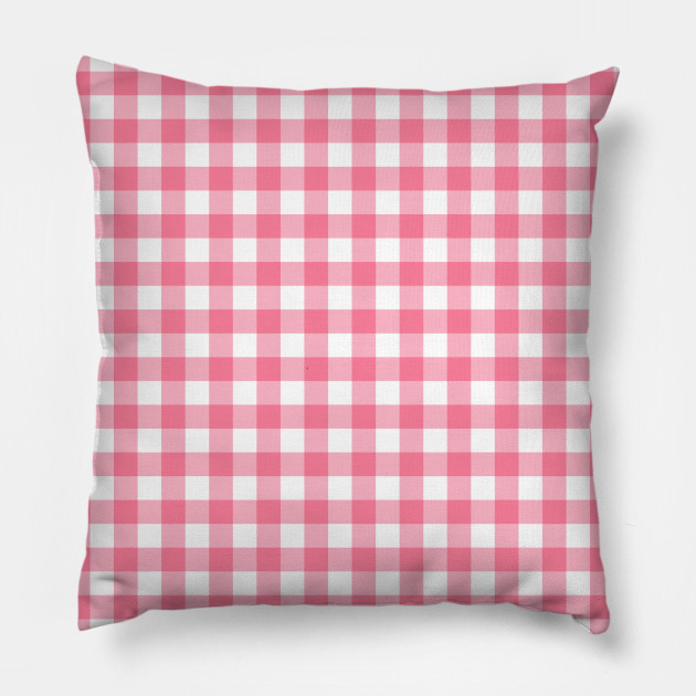 pink plaid pillow