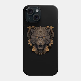 Tiger decorated with Javanese ornaments Phone Case