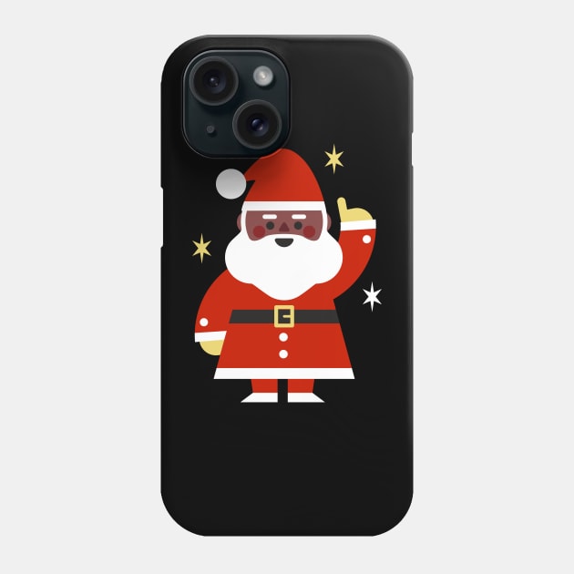 Black Santa Claus Phone Case by RussellTateDotCom