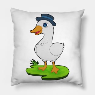 Duck Gentleman Hat Pillow