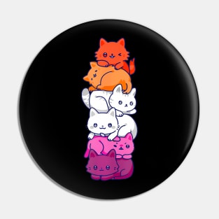 Lesbian Pride Cat Lgbt Gay Flag Cute Hers And Hers Pin