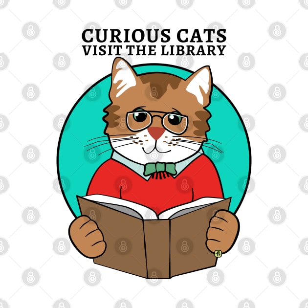 Curious Cats Visit the Library by Sue Cervenka