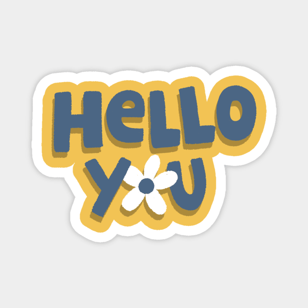 Hello You in Yellow Magnet by supernovart