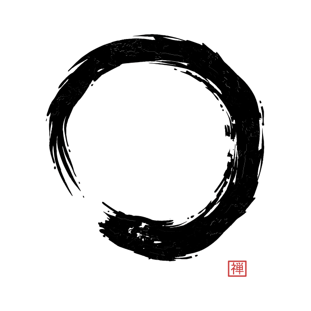 Calligraphy Enso Circle Zen Buddhism by MGO Design