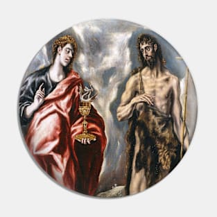 John the Baptist and John the Evangelist by El Greco Pin