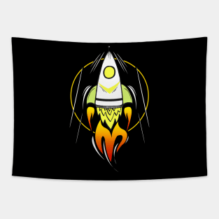 Space Rocket Tapestry