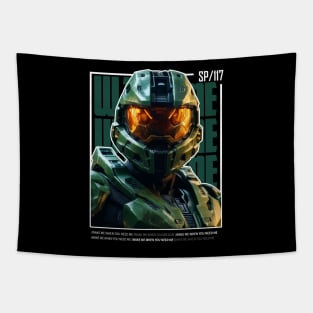 Halo game quotes - Master chief - Spartan 117 - Realistic #1 Tapestry