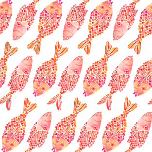 indonesian fish pink ombre Magnet