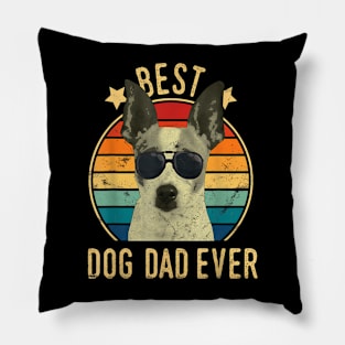 Best Dog Dad Ever Rat Terrier Father'S Day Pillow