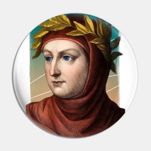 Italian Writer Giovanni Boccaccio illustration Pin