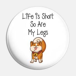 Short Legs Corgi Love Dog Pin