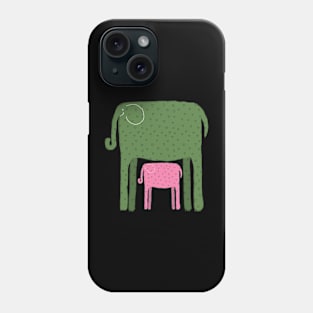 Two elephants Phone Case