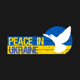 Peace In Ukraine Sunflower Ukrainian Flag Vintage T-Shirt