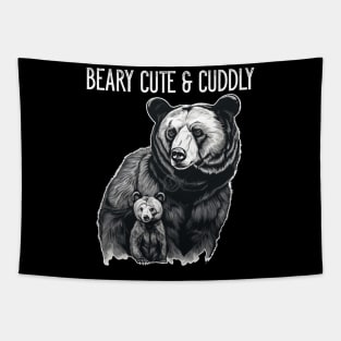 Beary Cute And Cuddly Bear Mom And Baby Tapestry