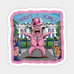 Trump Pink Daddys Home 2024 Magnet