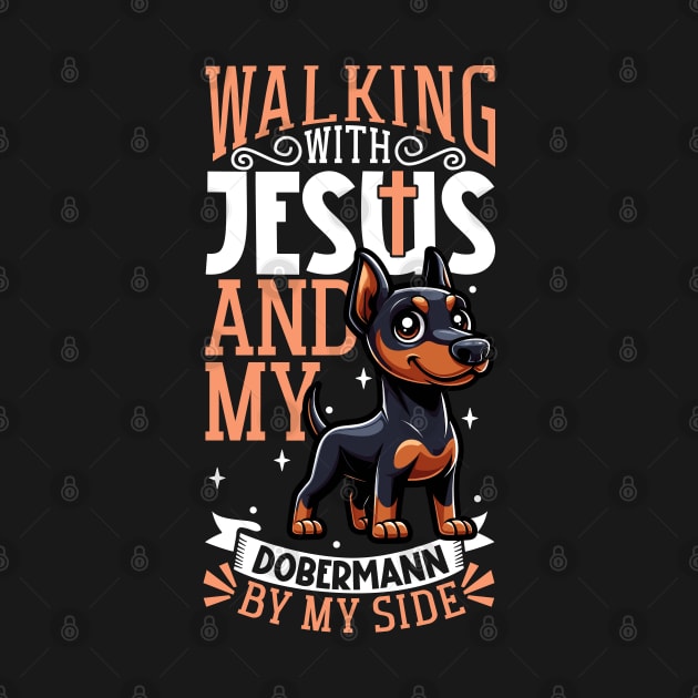 Jesus and dog - Dobermann by Modern Medieval Design