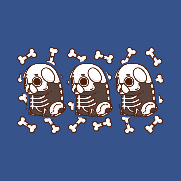 SkelePuglie - Pug - T-Shirt