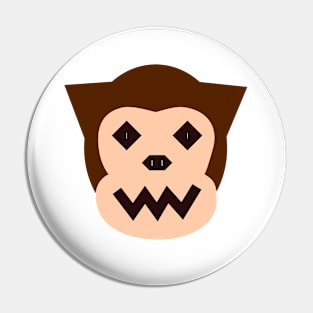 Monkey Troll Brown Pin