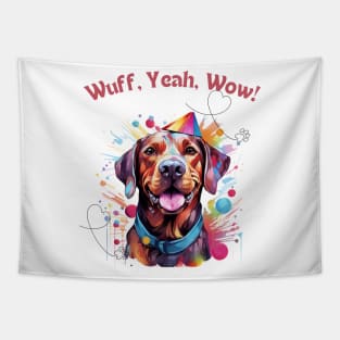 Woofy Adventure - Funny Dog Design Tapestry