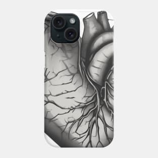 Heart Grey Shadow Silhouette Anime Style Collection No. 237 Phone Case