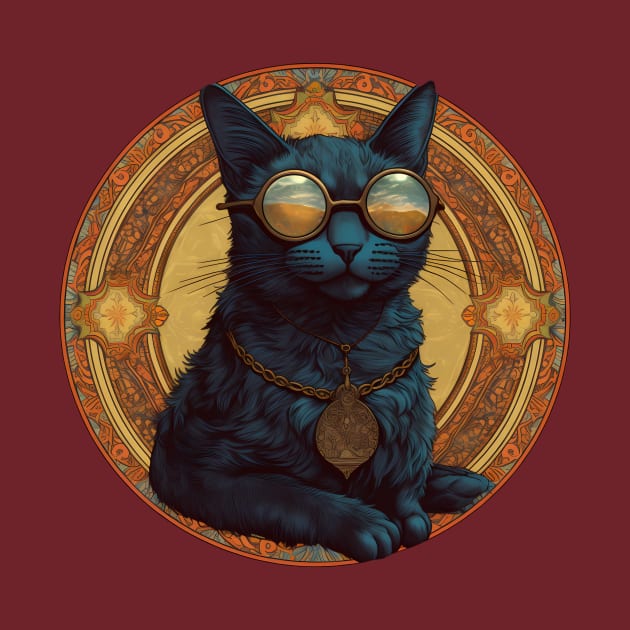 Cool Cat with Glasses by Urban Gypsy Designs