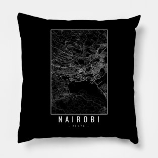 Nairobi Kenia Minimalist Map Pillow