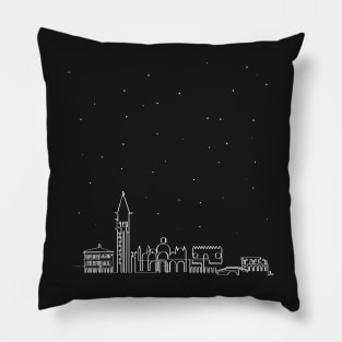 Venice at Night: A Single Line of Dreams Pillow