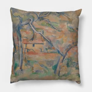 Trees and Houses, Provence by Paul Cezanne Pillow