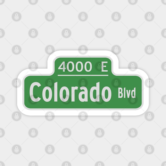 Colorado Boulevard Street Sign - Denver, Colorado Magnet by South-O-Matic